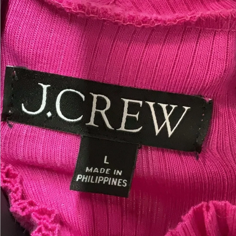 J. Crew Fuchsia Long Sleeve With Turtleneck Design Top‎ Size:L Vintage